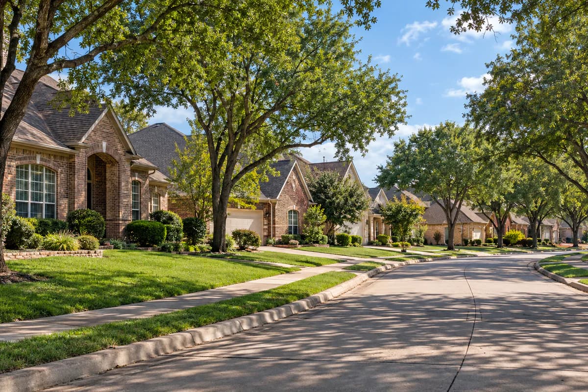Residential home representative of North Texas housing.