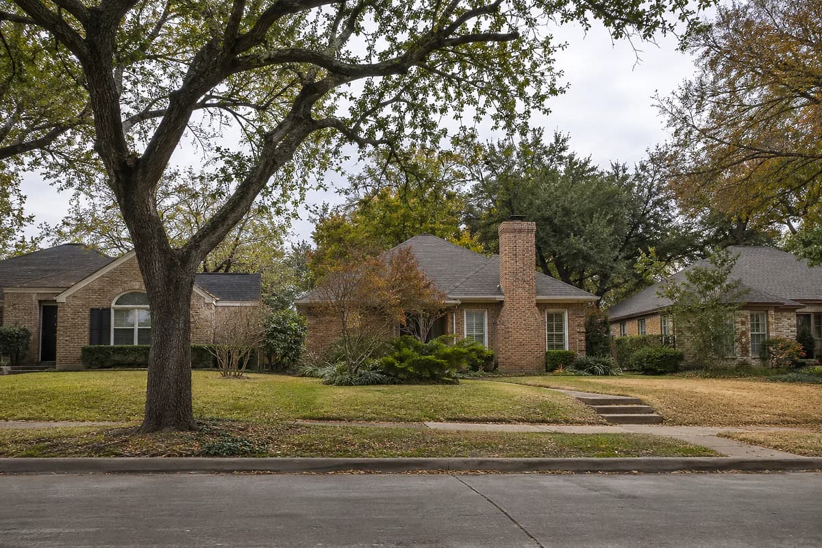 Residential home representative of North Texas housing.
