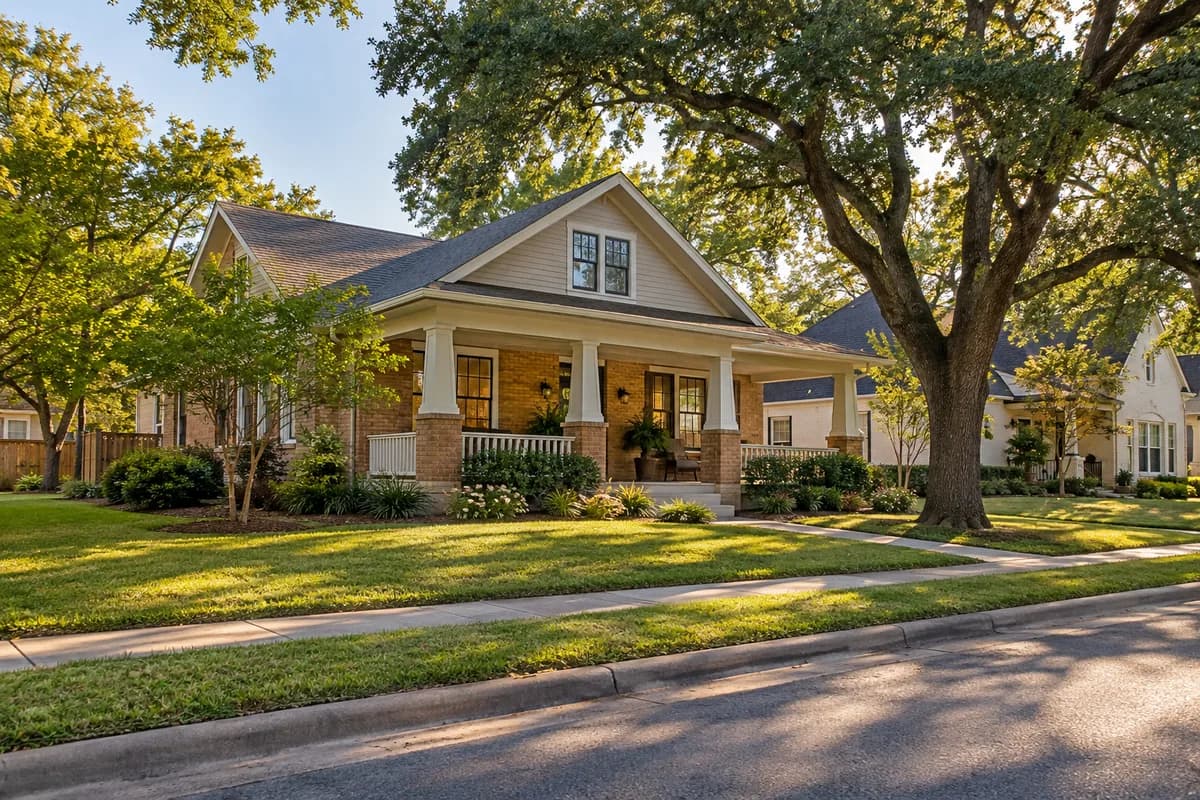 Residential home representative of North Texas housing.