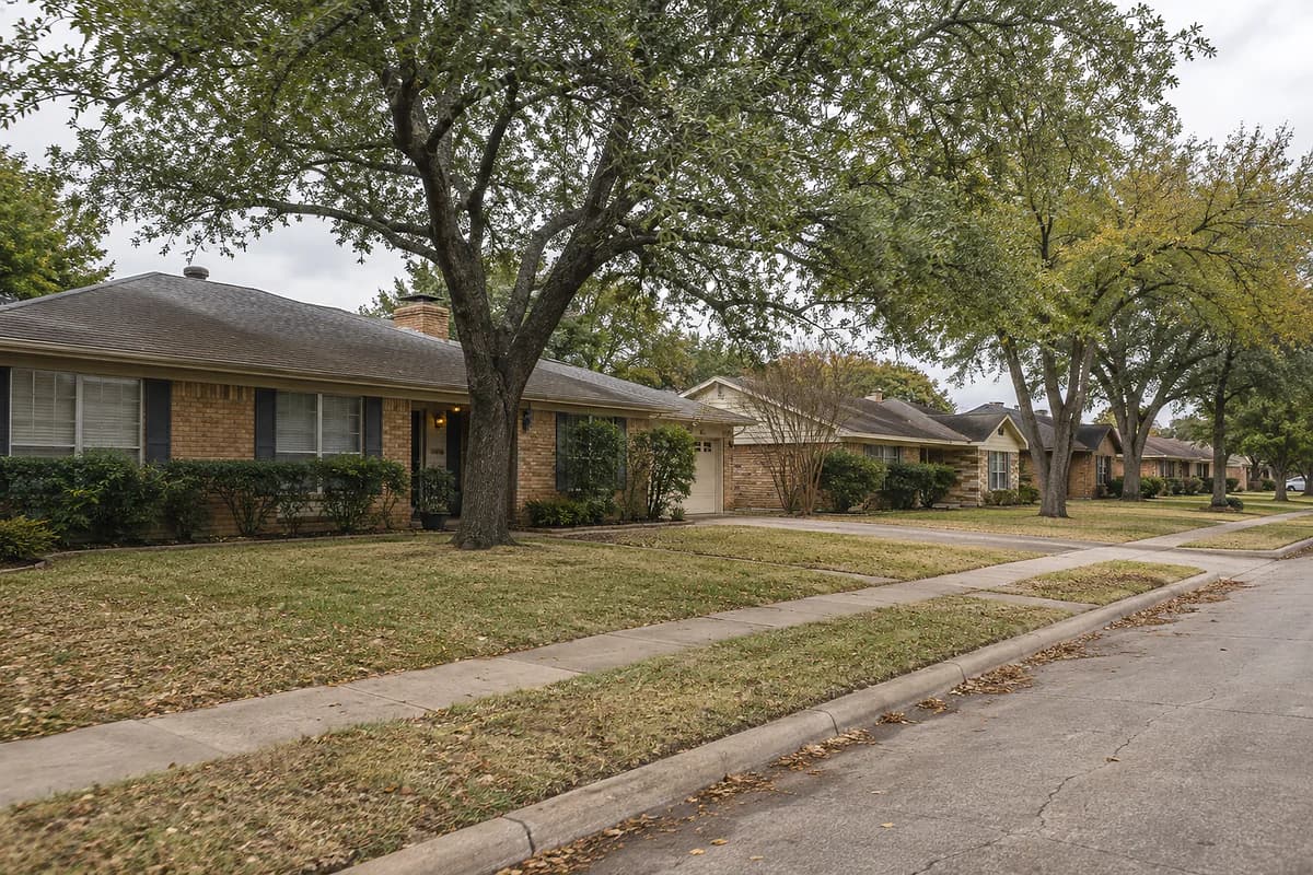 Residential home representative of North Texas housing.