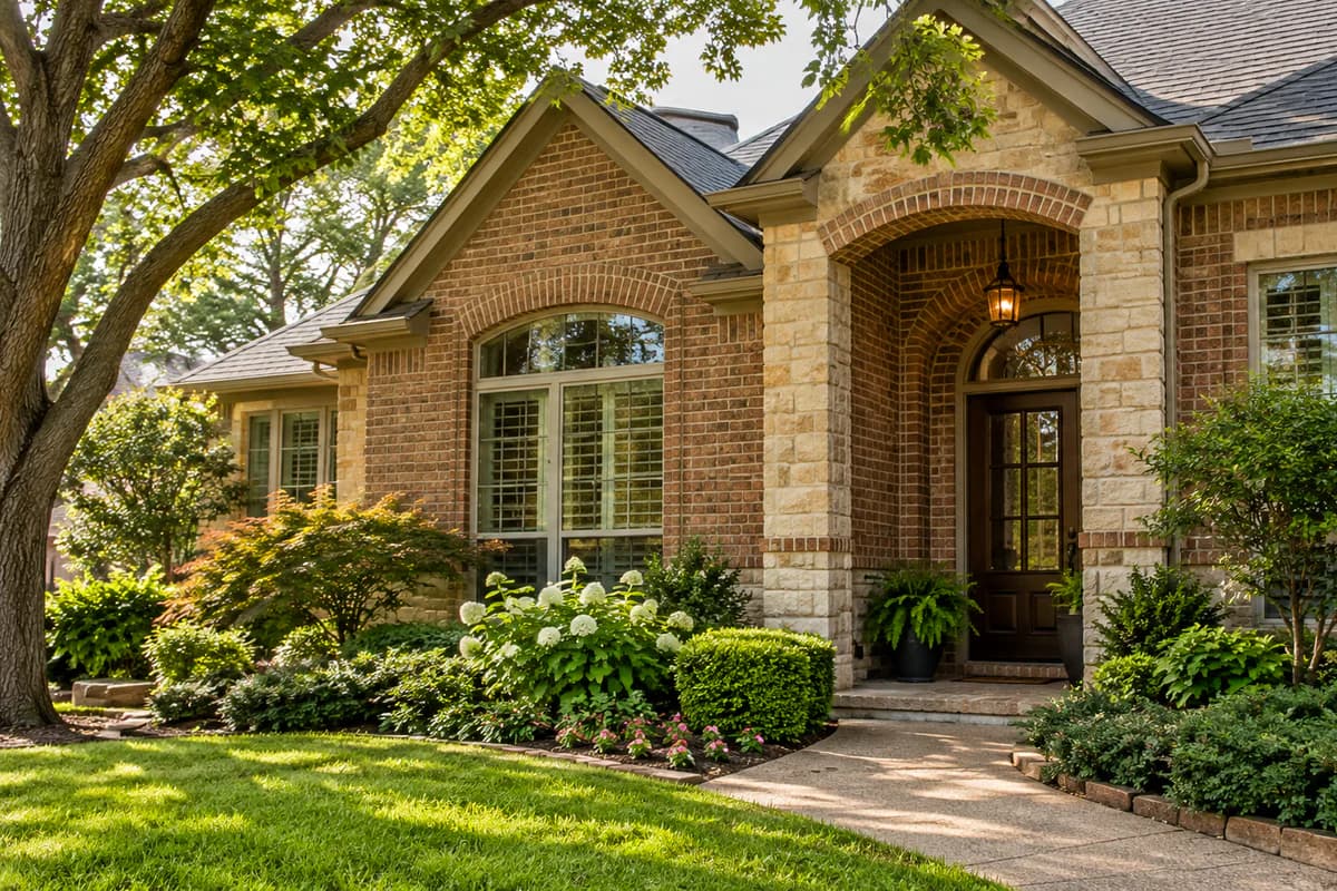 Residential home representative of North Texas housing.