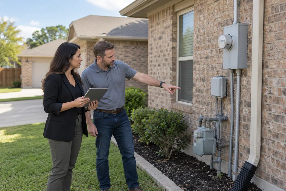 Investor reviewing a Dallas rental property before acquisition